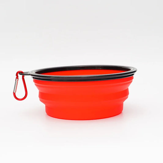 Portable red silicone Bowl 650ML